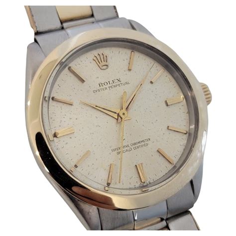 rolex model 1005 stainless and gold band 1964|Rolex Oyster Perpetual 34 1005 .